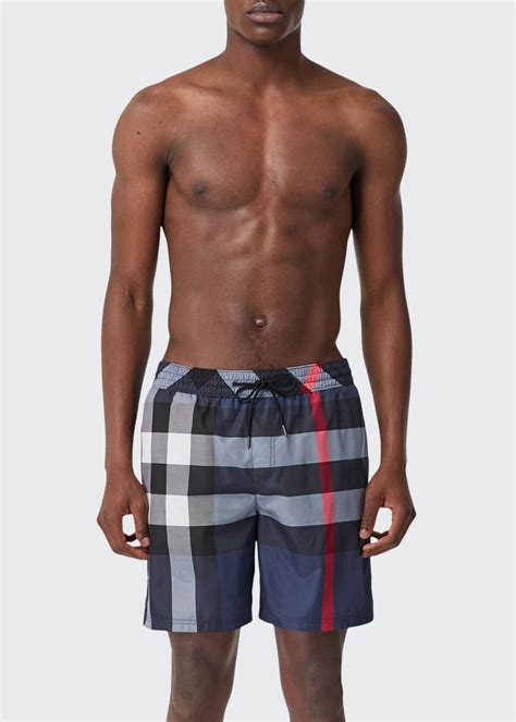 Burberry Guildes Check Swim Trunks 